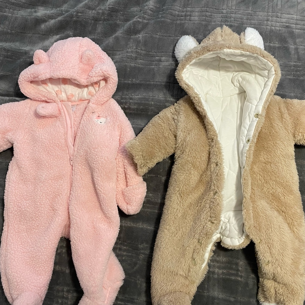 2 infant winter suits